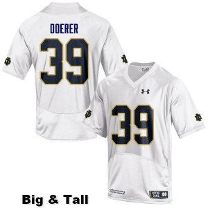 Notre Dame Fighting Irish Men's Jonathan Doerer #39 White Under Armour Authentic Stitched Big & Tall College NCAA Football Jersey WTT0599FJ